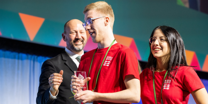 BioBuilders win award in synthetic biology. Photo: DTU